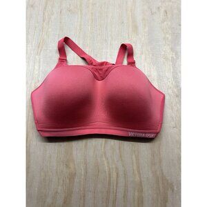 Victoria Secret Sports Bra 38DDD Neon Orange Padded Full Coverage Razor Back